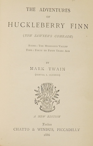 Twain, Mark - The Prince and the Pauper ... First Edition (first issue). frontis., num. engraved illus., facsimile leaf; original pictorial and gilt lettered cloth (rebacked with spine laid-down), patterned e/ps. Chatto